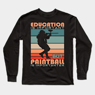 Education Is Important But Paintball Is Importanter Long Sleeve T-Shirt